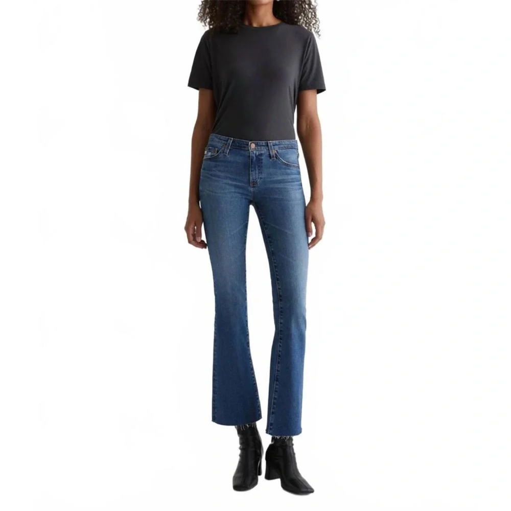 AG Adriano Goldschmied Angel Low-Rise Boot Cut Blue Denim Jeans Size 31 NWT - Picture 14 of 15